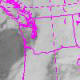 Satellite view of Washington state in infrared